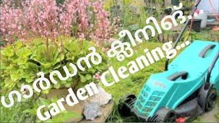 Garden Cleaning with Lawn mower…