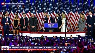  Donald J. Trump  47th President Victory Speech in West Palm Beach Florida Nov. 5 2024 LIVE