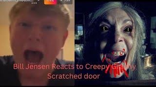 Bill Jensen Reacts to Creepy Granny Scratched door