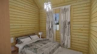 Two Bedroom Log Cabin with Sleeping Loft - Holiday Max 1 85m2  9 x 12m  92mm