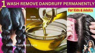 HOW TO TREAT DANDRUFF AT HOME in 1st Wash Remove Dandruff Permanently 100% Natural Powerful Remedy