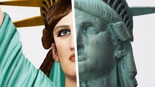 how the STATUE OF LIBERTY looked in REAL LIFE