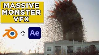 MASSIVE Monster VFX Breakdown Using Blender 3D and After Effects