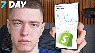 I Tried Shopify Dropshipping For 7 Days Realistic Results