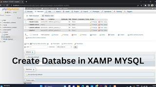 Create Database Using XAMPP ServerMYSQL Updated 2023