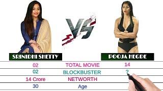 Srinidhi Shetty Vs Pooja Hegde Comparison  K.G.F Chapter 2 Actress Vs Beast Actress@smthub4492