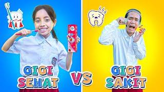 LEIKA PANICKED IN THE KIDS DENTIST BECAUSE TOMPEL GOT BAD TOOTHACHE  FUNNY KIDS VIDEO