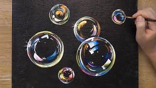 How to Paint Bubbles  OHP Painting Technique  Easy Acrylic Painting