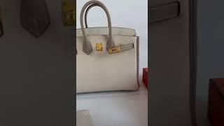 Hermes Special Order HSS White Brown Birkin 25