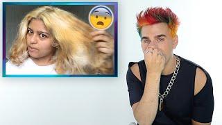 Hairdresser Reacts To DIY Bleach Fails