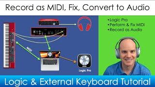 Record MIDI From Your External Keyboard Fix It and Record Back as Audio