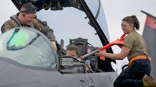 F-15E Strike Eagle Fighter Jets Arrive on Marine Corps Air Station Iwakuni Japan