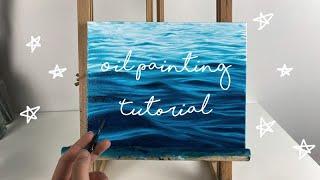 OCEAN OIL PAINTING TUTORIAL - BEGINNER INTERMEDIATE