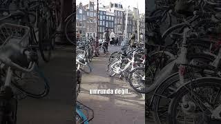 Amsterdam’da sıradan bir kaldırım. #bisiklet #amsterdam #hollanda