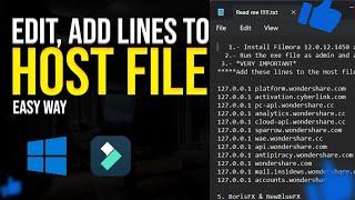 How to edit Host File  Add Lines To Host File  Windows 111087 etc