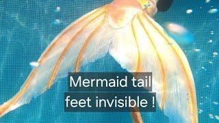 More realistic mermaid tail invisible feet silicone