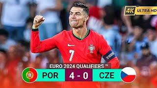 Portugal vs Czech Republic 4-0  Ronaldo Hattrick EURO 2024 Qualifiers Highlights Goals