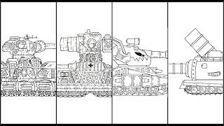 Drawing Mini Monster Cartoon Tank - Cartoons About Tanks