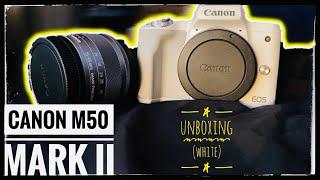 Unboxing latest Canon m50 mark ii white  Best camera under 50k ?  Adil reacts