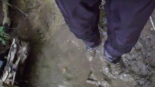 Exploring the muddy creek with hiking boots Part 1