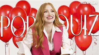 What Celeb Made Jessica Chastain Cry?  Pop Quiz  Marie Claire