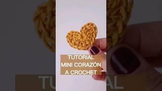 COMO TEJER UN MINI CORAZÓN A #CROCHET  #ganchillo #puntoscrochet #corazoncrochet #diy