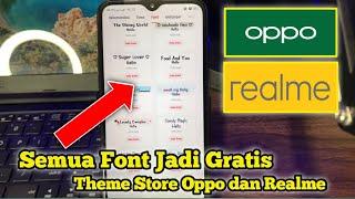 TERBUKTI  Cara Merubah font jadi gratis di Theme Store Oppo dan Realme