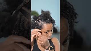Minitwists on short type 4 natural hair. awkward length hairstyle.