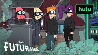 Fry Leela The Professor and Zoidberg Break Into a Museum  Futurama  Hulu