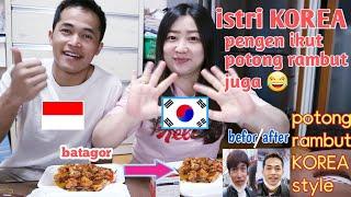 ISTRI KOREA NEMENIN POTONG RAMBUT KE SALON  VLOG TKI KOREA