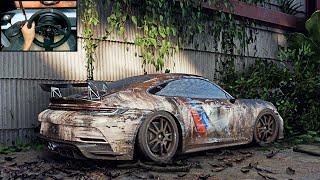 Rebuilding Porsche 911 GT3 - Forza Horizon 5  Thrustmaster T300RS + TH8A Shifter gameplay