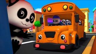 колеса на автобусе пойти кругом  Дети потешки  Baby Bao Panda  3D Rhymes  The Wheels on the Bus