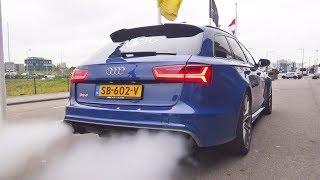 Audi RS6 C7 insanely loud exhaust sound straight piped