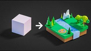 Blender 4.0 Beginner Tutorial  Low Poly Worlds