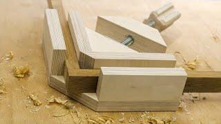 Diy corner clamps from wood  Good idea for woodworking  🪚