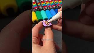 Drawing Freddy Fazbear from FNAF on my KEYBOARD with Posca Markers #shorts