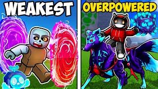 Overpowered FRUITS Vs The WEAKEST FRUITS In Blox Fruits Roblox