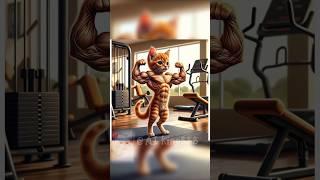 Muscular Cat Kitten Revenge