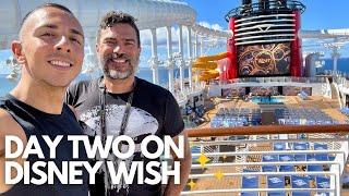 OUR DAY ON THE DISNEY WISH  DISNEY CRUISE LINE VLOG  DAY TWO