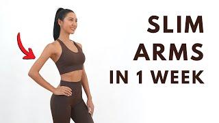 Slim Arms in 1 Week  9 MIN Arm Fat Loss Workout - No Equipment Standing only