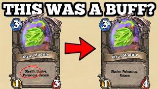 When Hearthstone nerfs a card and it becomes a buff