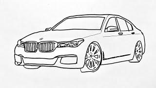 How To Draw Bmw Car Step By Step  Araba Çizimi Bmw