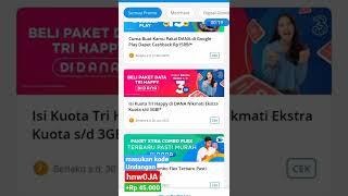 BELI PAKET DATA TRI HAPPY DI DANA DAPAT EXTRA KUOTA HINGGA 3 GB 