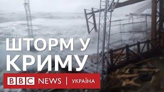 Шторм століття у Криму. Девятиметрові хвилі розтрощили берегову лінію