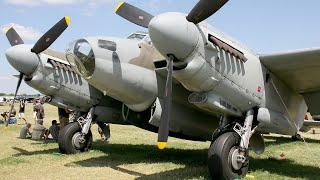 Big Old WW2 WAR AIRPLANE ENGINES Cold Start and Sound