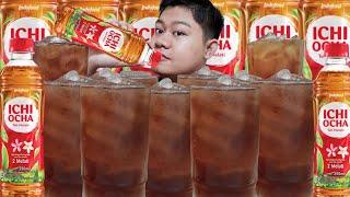 ASMR MUKBANG MINUMAN SEGAR DINGIN TEH ICHI OCHA  MINUMAN SEGAR BUKA PUASA