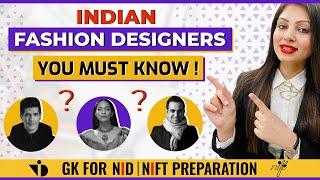 GK for NIFTNID Entrance Exam 2023 Indian Fashion Designers  How to prepare for NID NIFT