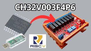 Microcontrolador CH32V003 no módulo de expansão de relé