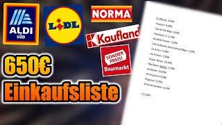 Meine 650€ FEUERWERK EINKAUFSLISTE  Discounter