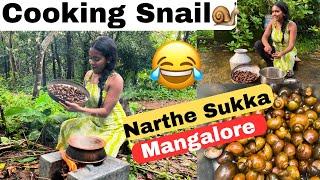 First Time Eating Snail  Narthe Sukka In MangaloreForest Rakshita tulu talks #tulucomedy